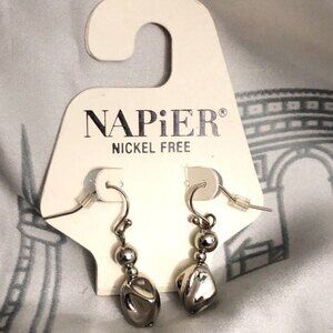 Napier Nickel Free Polished Dangle Earrings Silver Tone NOC